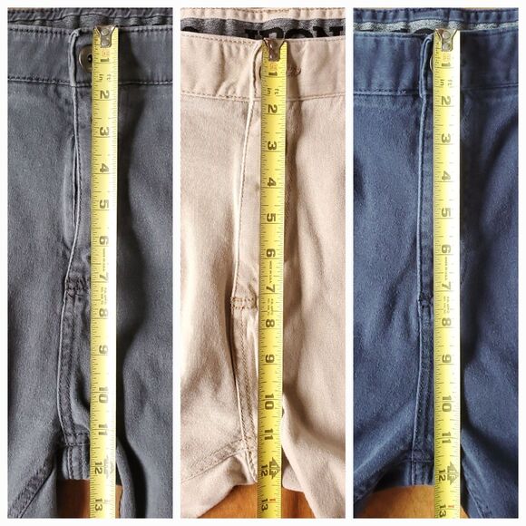 Iron Co Pants Lot of 3 Men 38 x 27 Gray Khaki Blue Straight Leg 5-Pocket Stretch - Picture 14 of 15